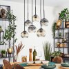 Ripoll Suspension, Boule lumineuse, Suspension Ambre, Clair, Fumé, 6 lumières