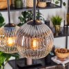 Ripoll Suspension, Boule lumineuse, Suspension Ambre, Clair, Fumé, 6 lumières