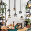 Ripoll Suspension, Boule lumineuse, Suspension Ambre, Clair, Fumé, 6 lumières