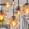 Gastor Plafonnier, Boule lumineuse Ambre, Clair, Fumé, 5 lumières