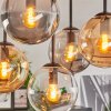 Gastor Plafonnier, Boule lumineuse Ambre, Clair, Fumé, 5 lumières