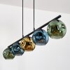 Ripoll Suspension, Boule lumineuse, Suspension Bleu, Or, Vert, 5 lumières