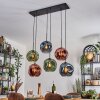 Ripoll Suspension, Boule lumineuse, Suspension Bleu, Vert, Cuivré, 6 lumières