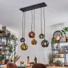 Ripoll Suspension, Boule lumineuse, Suspension Bleu, Or, Vert, Cuivré, 6 lumières