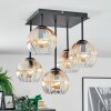 Koyoto Plafonnier, Boule lumineuse Ambre, Clair, 5 lumières