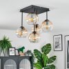 Koyoto Plafonnier, Boule lumineuse Ambre, Clair, 5 lumières