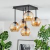 Koyoto Plafonnier, Boule lumineuse Ambre, 5 lumières