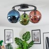 Gastor Plafonnier, Boule lumineuse 37 cm Bleu, Vert, Cuivré, 3 lumières