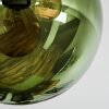 Gastor Plafonnier, Boule lumineuse 37 cm Bleu, Vert, Cuivré, 3 lumières