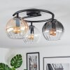 Koyoto Plafonnier, Boule lumineuse 37 cm Ambre, Clair, Fumé, 3 lumières