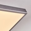 Salmi Plafonnier, Panel LED Gris, Argenté, 1 lumière