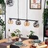 Ripoll Suspension, Boule lumineuse, Suspension Ambre, Fumé, 4 lumières
