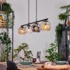 Ripoll Suspension, Boule lumineuse, Suspension Ambre, Clair, Fumé, 4 lumières