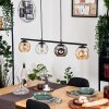 Ripoll Suspension, Boule lumineuse, Suspension Ambre, Clair, Fumé, 4 lumières