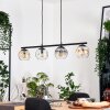 Ripoll Suspension, Boule lumineuse, Suspension Ambre, Clair, Fumé, 4 lumières