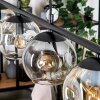 Ripoll Suspension, Boule lumineuse, Suspension Ambre, Clair, Fumé, 4 lumières