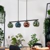 Ripoll Suspension, Boule lumineuse, Suspension Bleu, Vert, Cuivré, 4 lumières