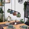 Ripoll Suspension, Boule lumineuse, Suspension Bleu, Vert, Cuivré, 4 lumières
