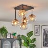 Koyoto Plafonnier, Boule lumineuse Ambre, Clair, 5 lumières