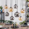 Ripoll Suspension, Boule lumineuse, Suspension Ambre, Fumé, 8 lumières