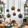 Ripoll Suspension, Boule lumineuse, Suspension Bleu, Or, Vert, Cuivré, 6 lumières