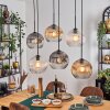 Ripoll Suspension, Boule lumineuse, Suspension Ambre, Clair, Fumé, 6 lumières