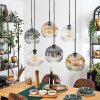 Ripoll Suspension, Boule lumineuse, Suspension Ambre, Clair, Fumé, 6 lumières