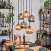 Ripoll Suspension, Boule lumineuse, Suspension Ambre, Fumé, 6 lumières
