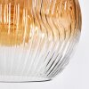 Ripoll Suspension, Boule lumineuse, Suspension Ambre, Clair, Fumé, 6 lumières