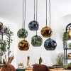 Ripoll Suspension, Boule lumineuse, Suspension Bleu, Or, Vert, 6 lumières