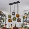 Ripoll Suspension, Boule lumineuse, Suspension Bleu, Or, Vert, 6 lumières