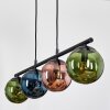 Gastor Suspension, Boule lumineuse, Suspension Bleu, Vert, Cuivré, 4 lumières