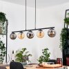 Gastor Suspension, Boule lumineuse, Suspension Ambre, Fumé, 5 lumières