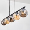 Gastor Suspension, Boule lumineuse, Suspension Ambre, Fumé, 5 lumières