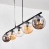 Gastor Suspension, Boule lumineuse, Suspension Ambre, Clair, Fumé, 5 lumières