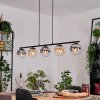 Gastor Suspension, Boule lumineuse, Suspension Ambre, Clair, Fumé, 5 lumières