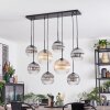 Koyoto Suspension, Boule lumineuse, Suspension Ambre, Clair, Fumé, 8 lumières
