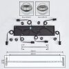 Koyoto Suspension, Boule lumineuse, Suspension Clair, Fumé, 6 lumières