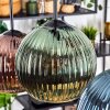 Koyoto Suspension, Boule lumineuse, Suspension Bleu, Vert, Cuivré, 6 lumières