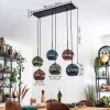 Koyoto Suspension, Boule lumineuse, Suspension Bleu, Vert, Cuivré, 6 lumières