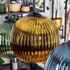 Koyoto Suspension, Boule lumineuse, Suspension Bleu, Or, Vert, Cuivré, 6 lumières