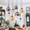 Gastor Suspension, Boule lumineuse, Suspension Ambre, Clair, Fumé, 8 lumières