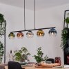 Koyoto Suspension, Boule lumineuse, Suspension Bleu, Chrome, Or, Vert, Clair, Cuivré, Fumé, 5 lumières