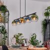 Koyoto Suspension, Boule lumineuse, Suspension Bleu, Or, Vert, Clair, 5 lumières