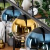 Koyoto Suspension, Boule lumineuse, Suspension Bleu, Or, Vert, Clair, 5 lumières