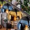 Koyoto Suspension, Boule lumineuse, Suspension Bleu, Or, Vert, Clair, 5 lumières