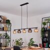 Koyoto Suspension, Boule lumineuse, Suspension Ambre, Fumé, 5 lumières