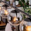 Gastor Suspension, Boule lumineuse, Suspension Ambre, Clair, Fumé, 4 lumières