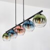 Koyoto Suspension, Boule lumineuse, Suspension Bleu, Vert, Clair, Cuivré, 5 lumières