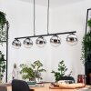 Gastor Suspension, Boule lumineuse, Suspension Chrome, Clair, Fumé, 5 lumières